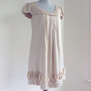 Sportmax Max Mara Silk Shift Dress Luxe Neutral